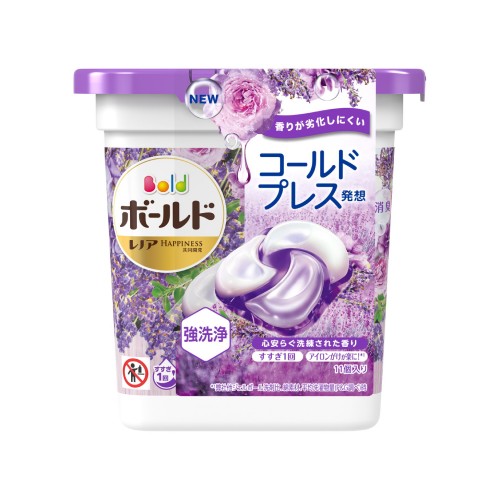 寶潔 - P&G Bold 4合1強效洗淨防皺防泛黃除臭柔順洗衣球 11粒 舒緩白薰衣草和茉莉花 162-1009